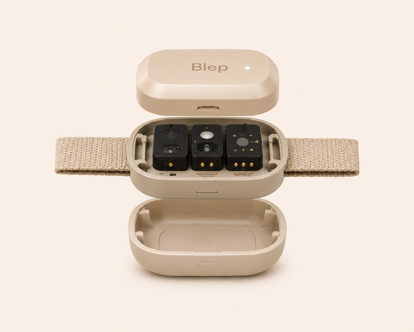 Exploded view of the Blep pod